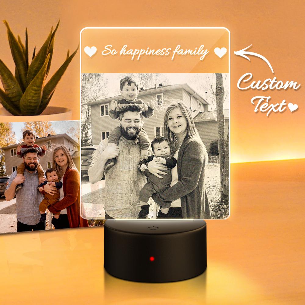 Personalized Gift Family Custom Photo Name Night Light - soufeelmy