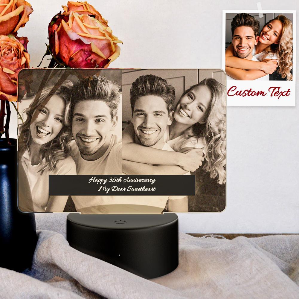 Personalized Gifts 3D LED Rectangular Base Acrylic Photo Lamp Gift For Mother's Day - soufeelmy
