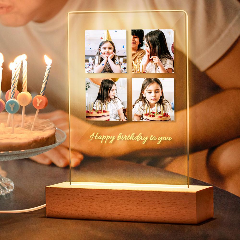 Custom Night Light Custom Photo Lamp Acrylic LED Birthday Gift - soufeelmy