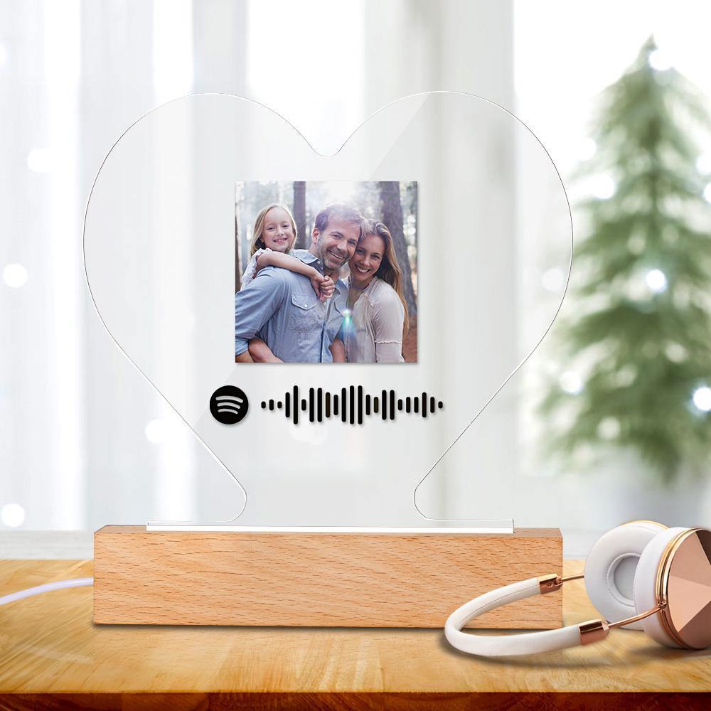 Scannable Spotify Code Night Light Music Memorial Gifts for Family - 