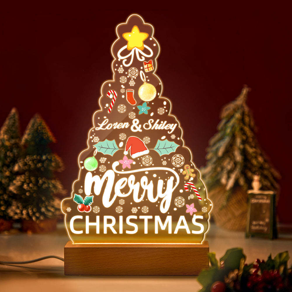 Custom Name Night Light Christmas Gift Personalized Name Bedside Lamp - soufeelmy