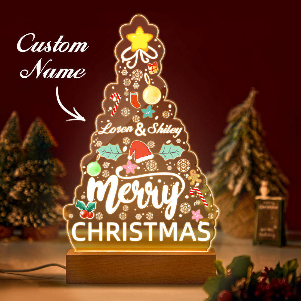 Custom Name Night Light Christmas Gift Personalized Name Bedside Lamp - soufeelmy