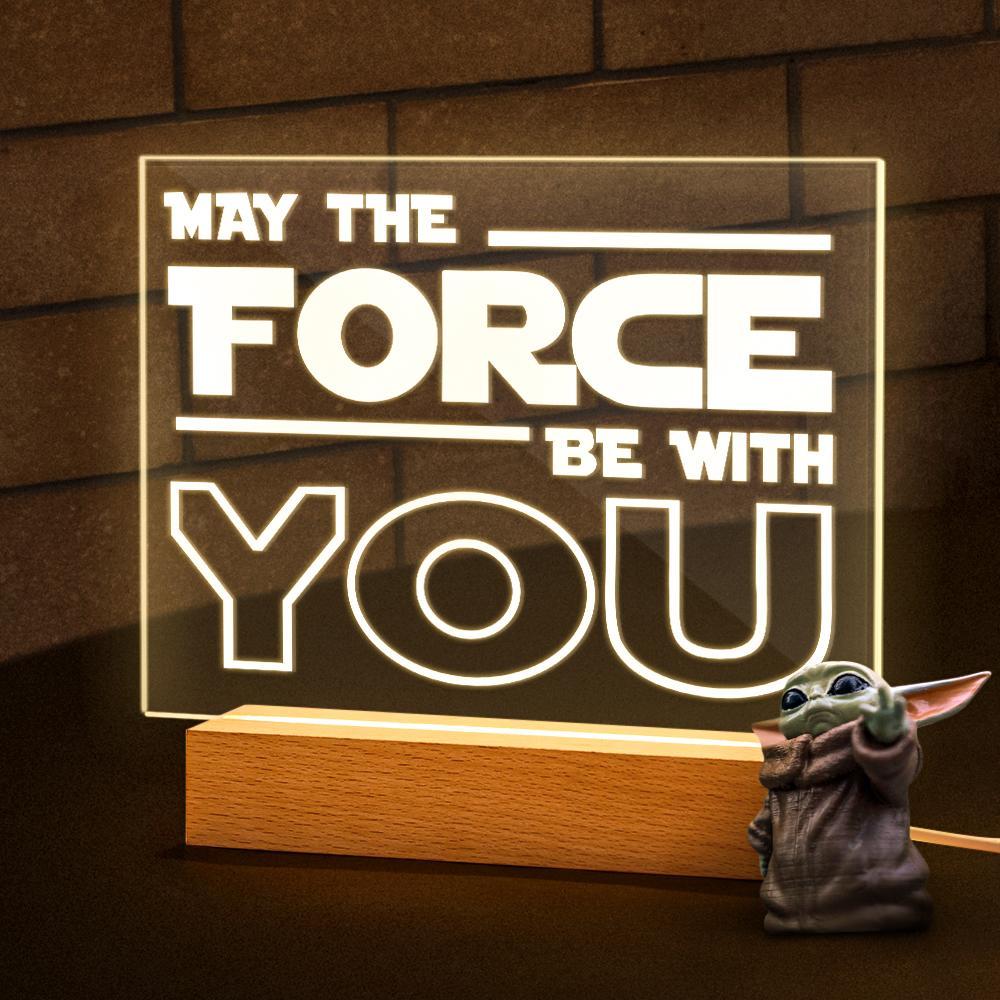 MTFBWY Gift Night Light May Force Be With You In The Dark Best Gift For Him - soufeelmy