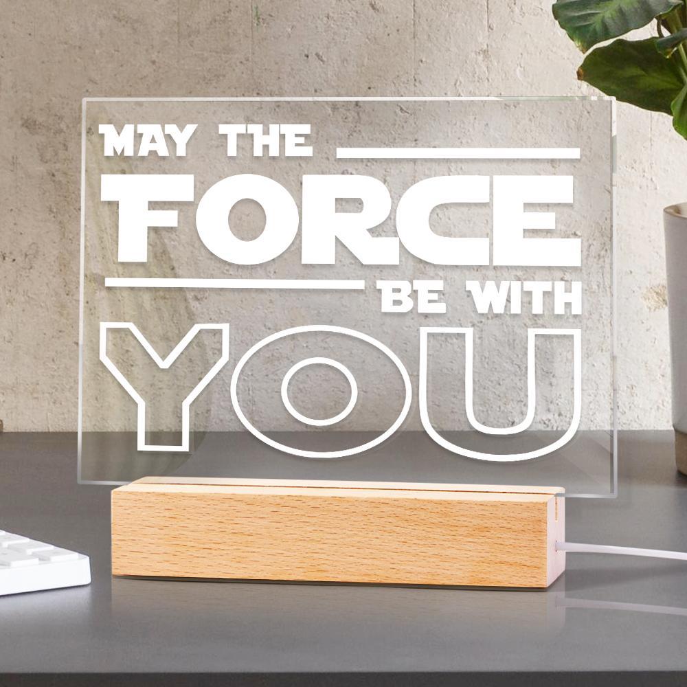 MTFBWY Gift Night Light May Force Be With You  In The Dark Best Gift For Him - soufeelmy