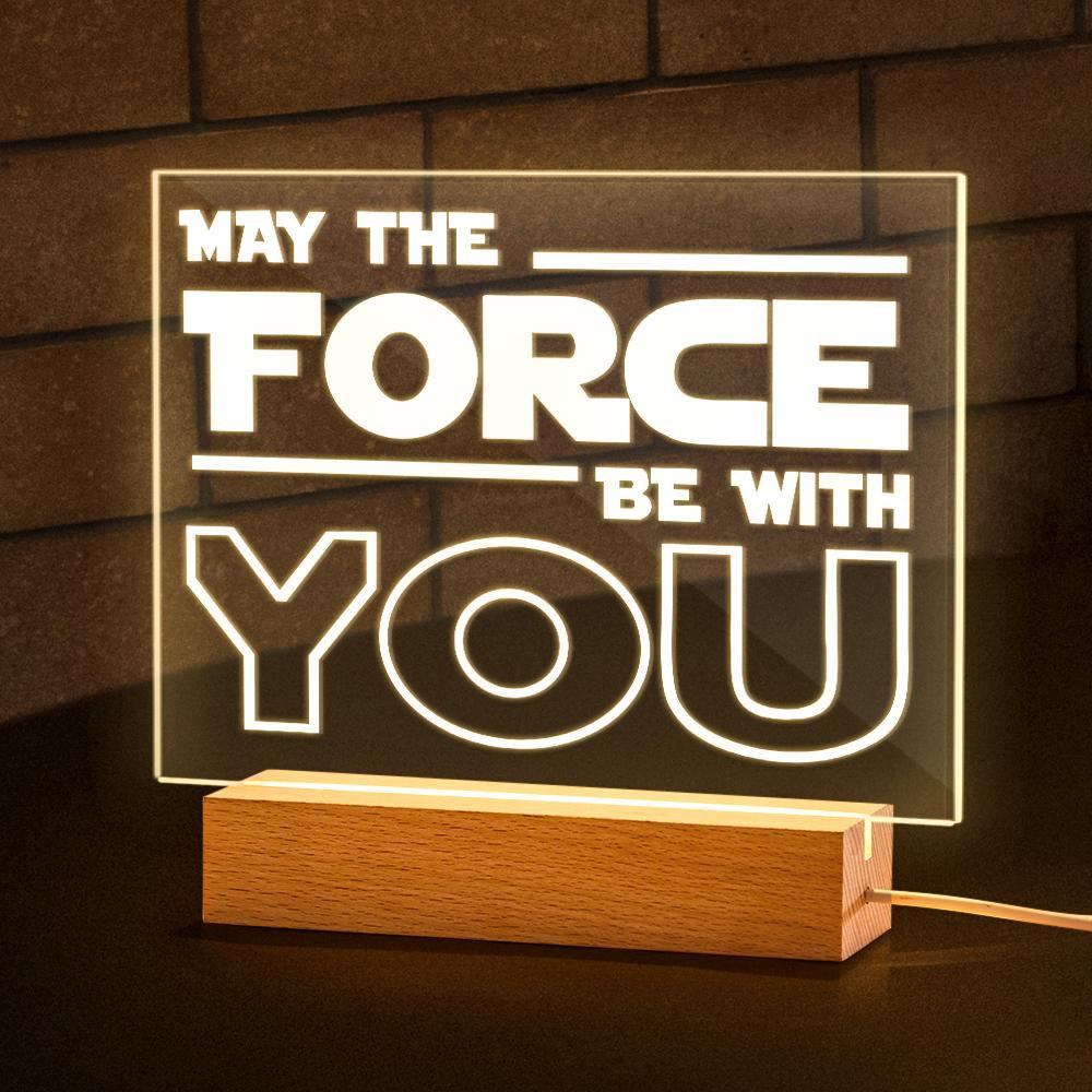 MTFBWY Gift Night Light May Force Be With You  In The Dark Best Gift For Him - soufeelmy