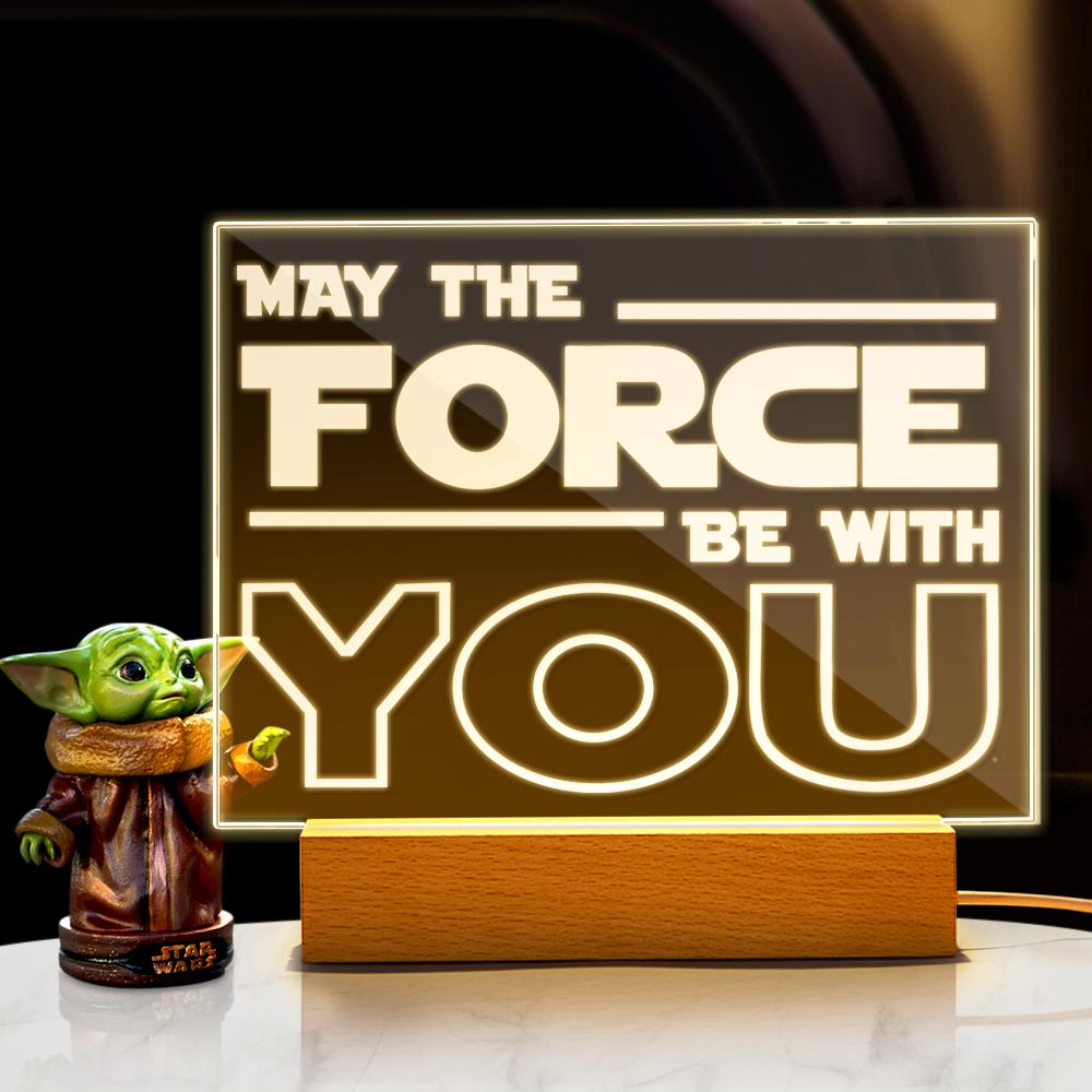 MTFBWY Gift Night Light May Force Be With You  In The Dark Best Gift For Him - soufeelmy