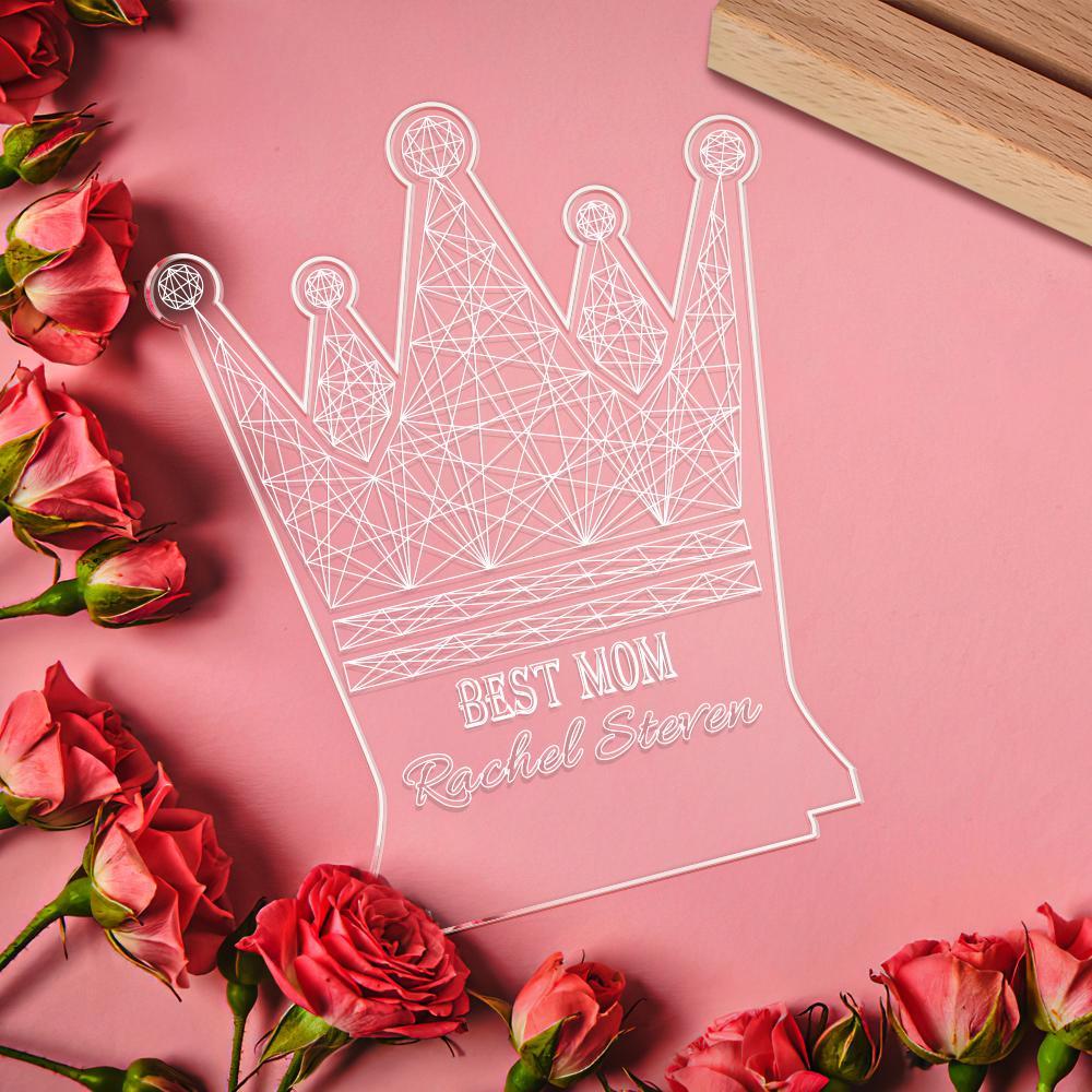 Queen Crown Personalized Night Light Best Mom Gift Mothers Day Gift Crown Led Lights - soufeelmy