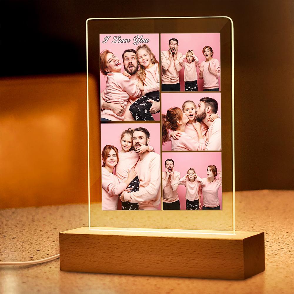 Custom Multi Photo Acrylic Night Light Personalized Collage Photo Lamp - soufeelmy