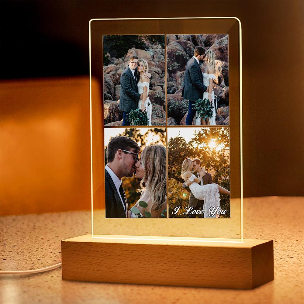 Custom Multi Photo Acrylic Night Light Personalized Collage Photo Lamp - soufeelmy