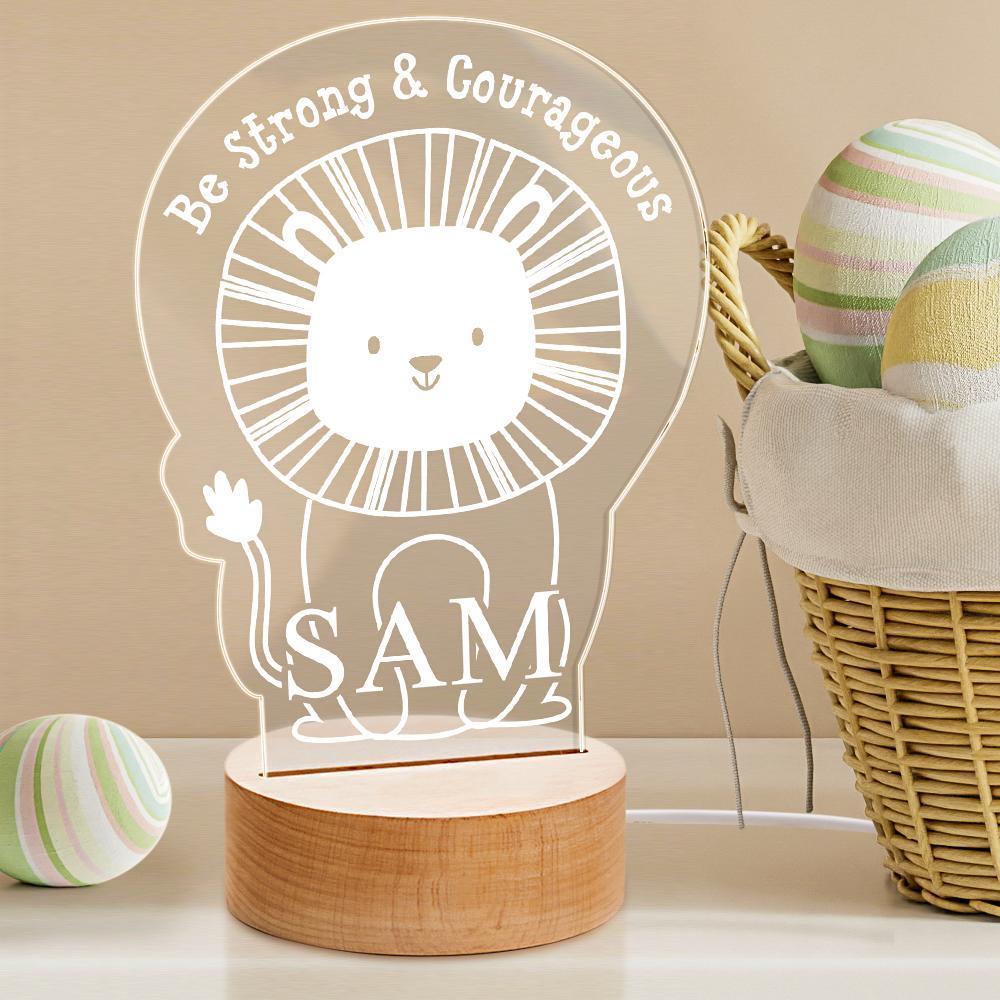 Customized 3D Personalized Lion Shaped Night Light Gifts for Friends - soufeelmy