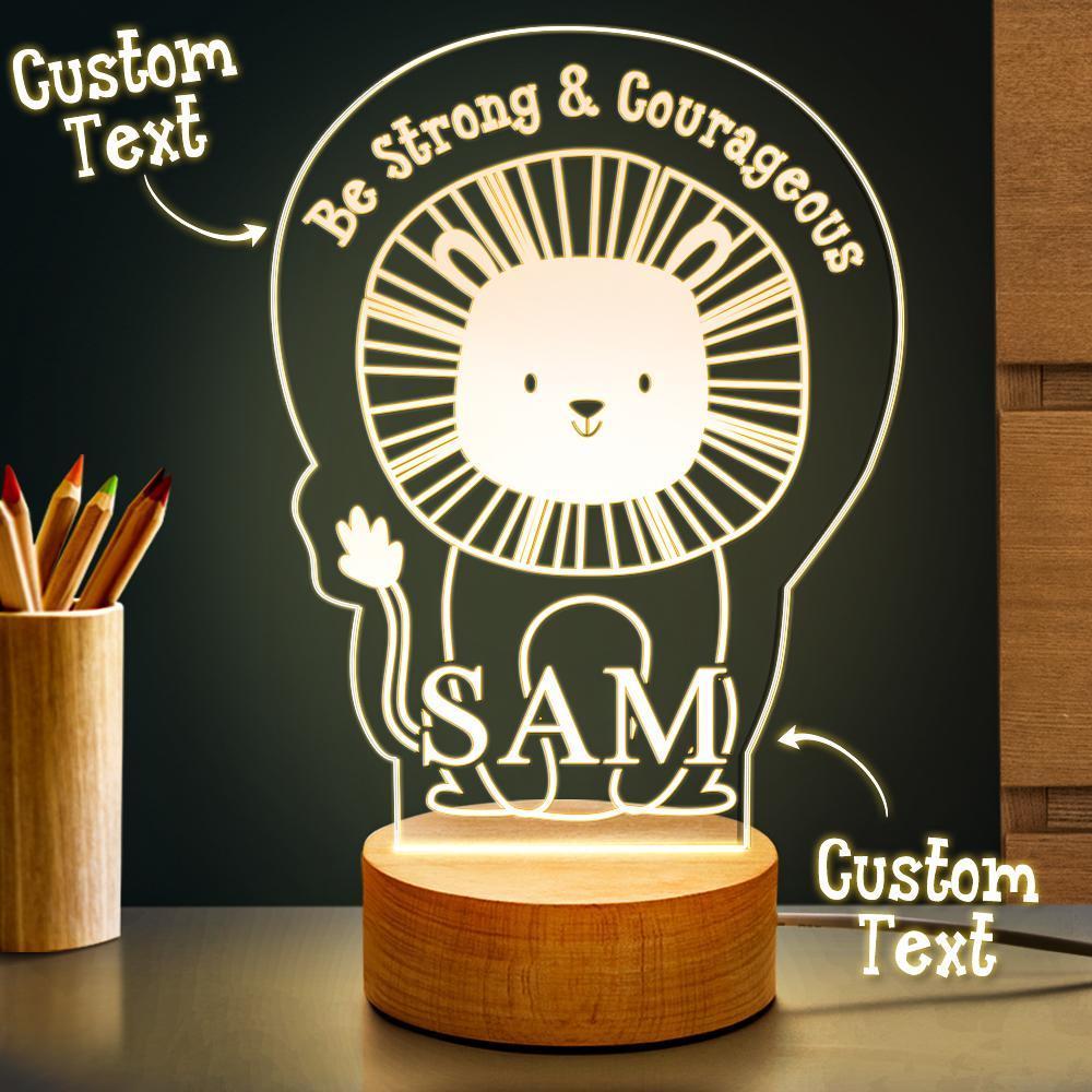 Customized 3D Personalized Lion Shaped Night Light Gifts for Friends - soufeelmy