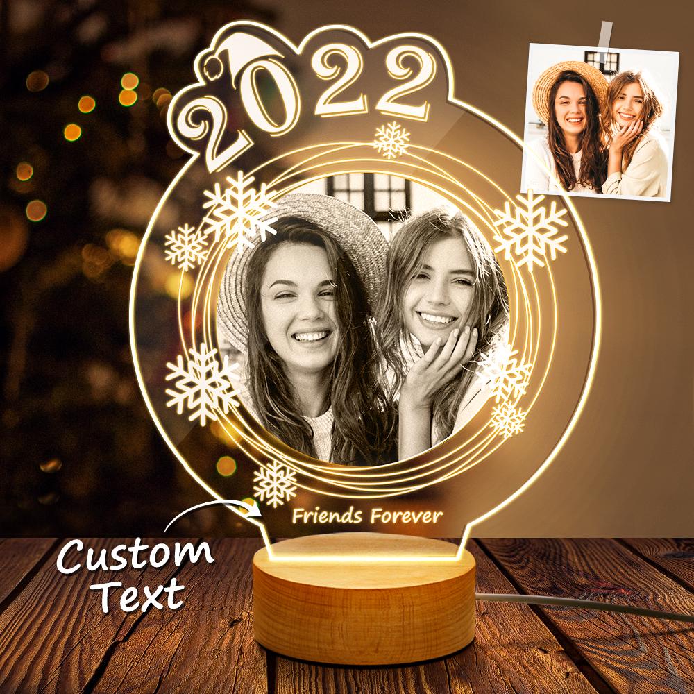Customizable picture date lettering night light for friends - soufeelmy