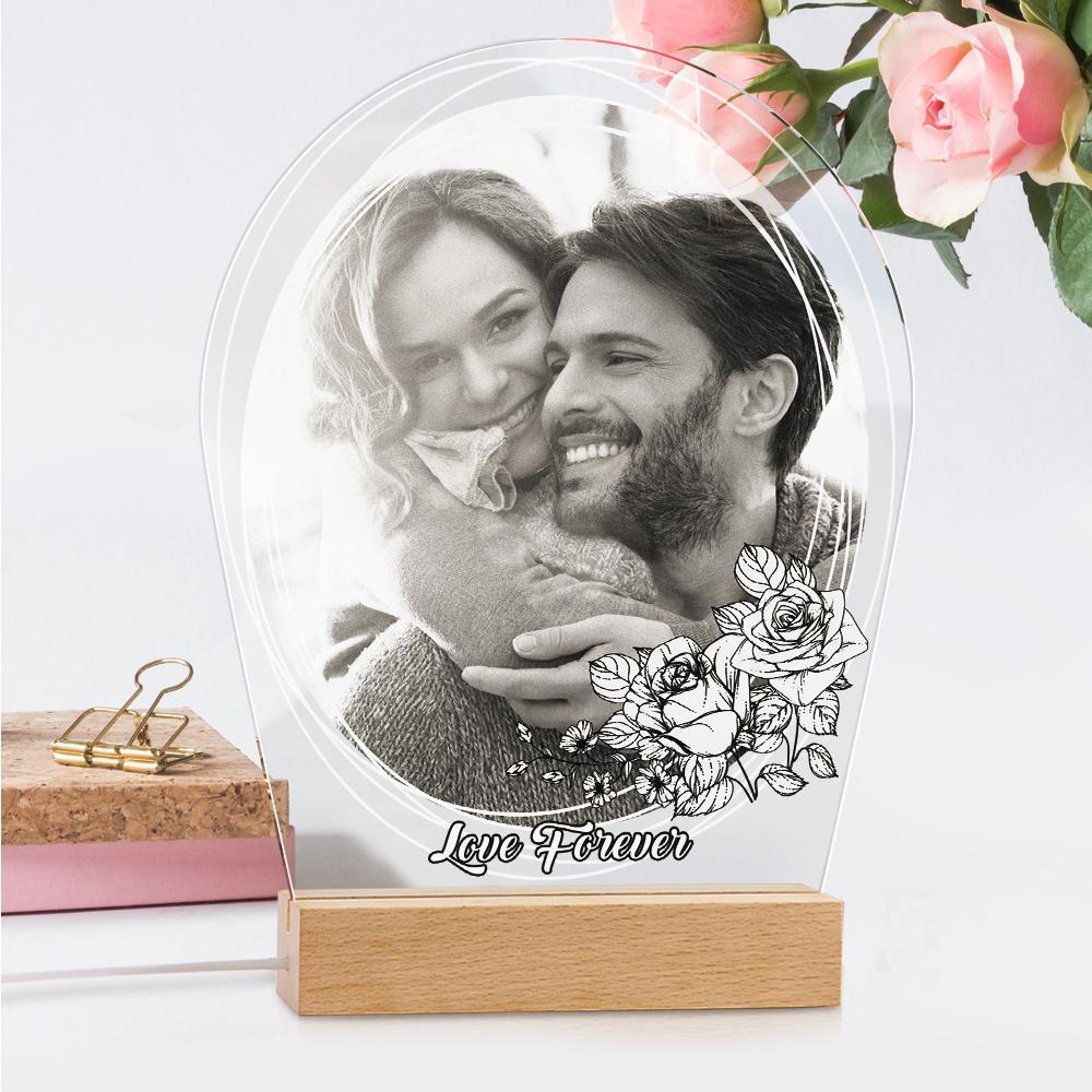 Custom Illustrated Text Oval 3D Model Night Lights Best Custom Gift For Lover - soufeelmy