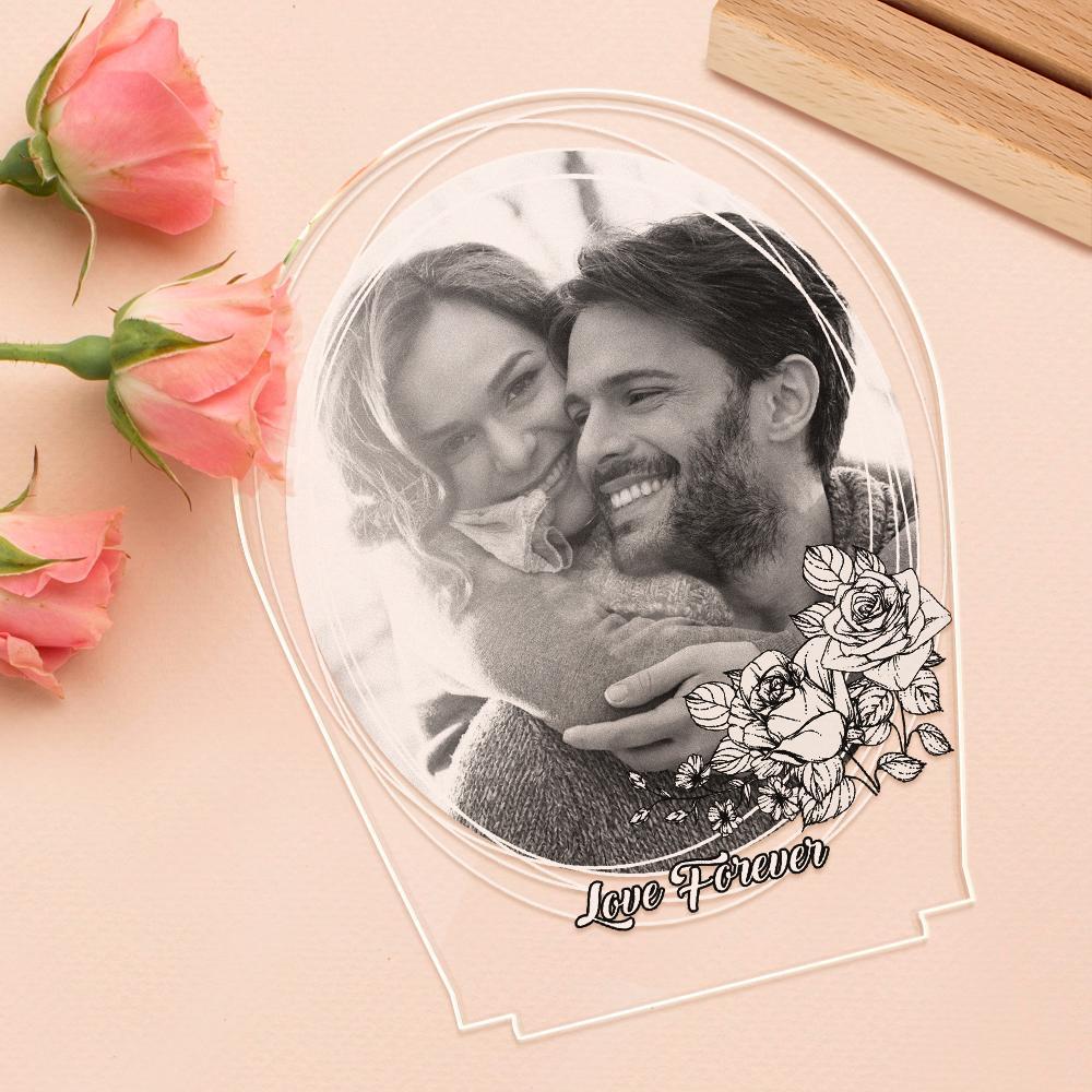 Custom Illustrated Text Oval 3D Model Night Lights Best Custom Gift For Lover - soufeelmy