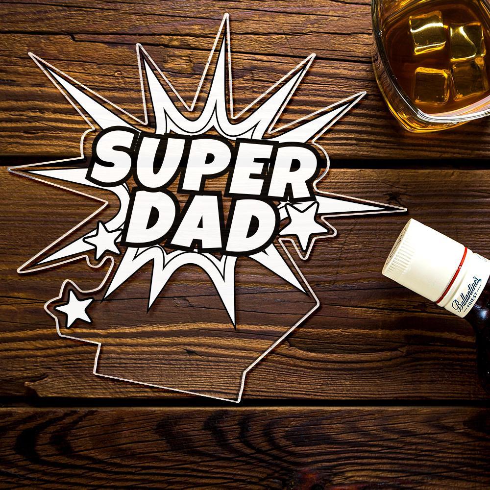 Custom 3D Photo Lamp Led Personalized Super Dad Colorful Night Light Gift for Dad - soufeelmy