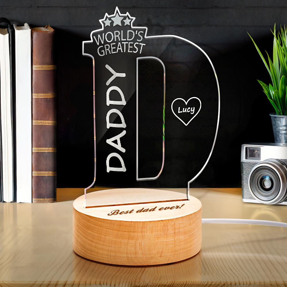 Custom Name Bedroom Night Light Best Gifts For Father - soufeelmy