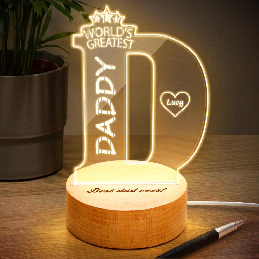 Custom Name Bedroom Night Light Best Gifts For Father - soufeelmy