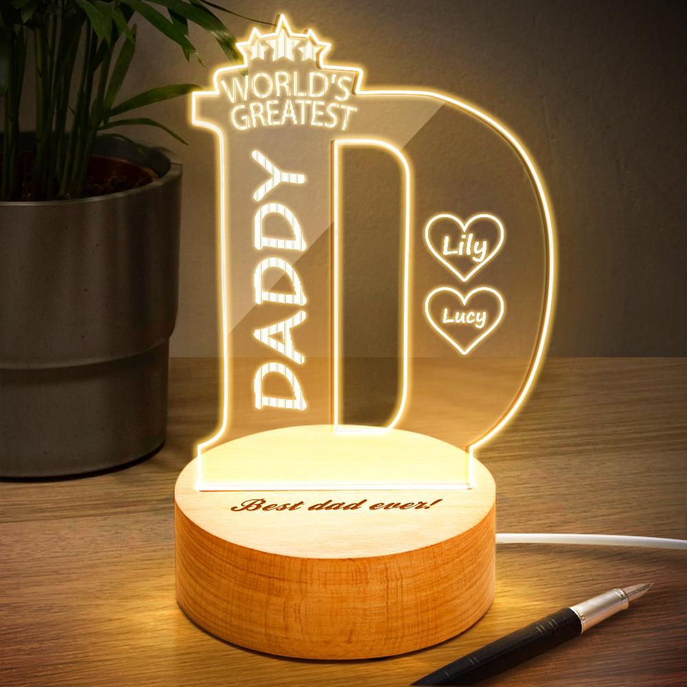 Custom Name Bedroom Night Light Best Gifts For Father - soufeelmy