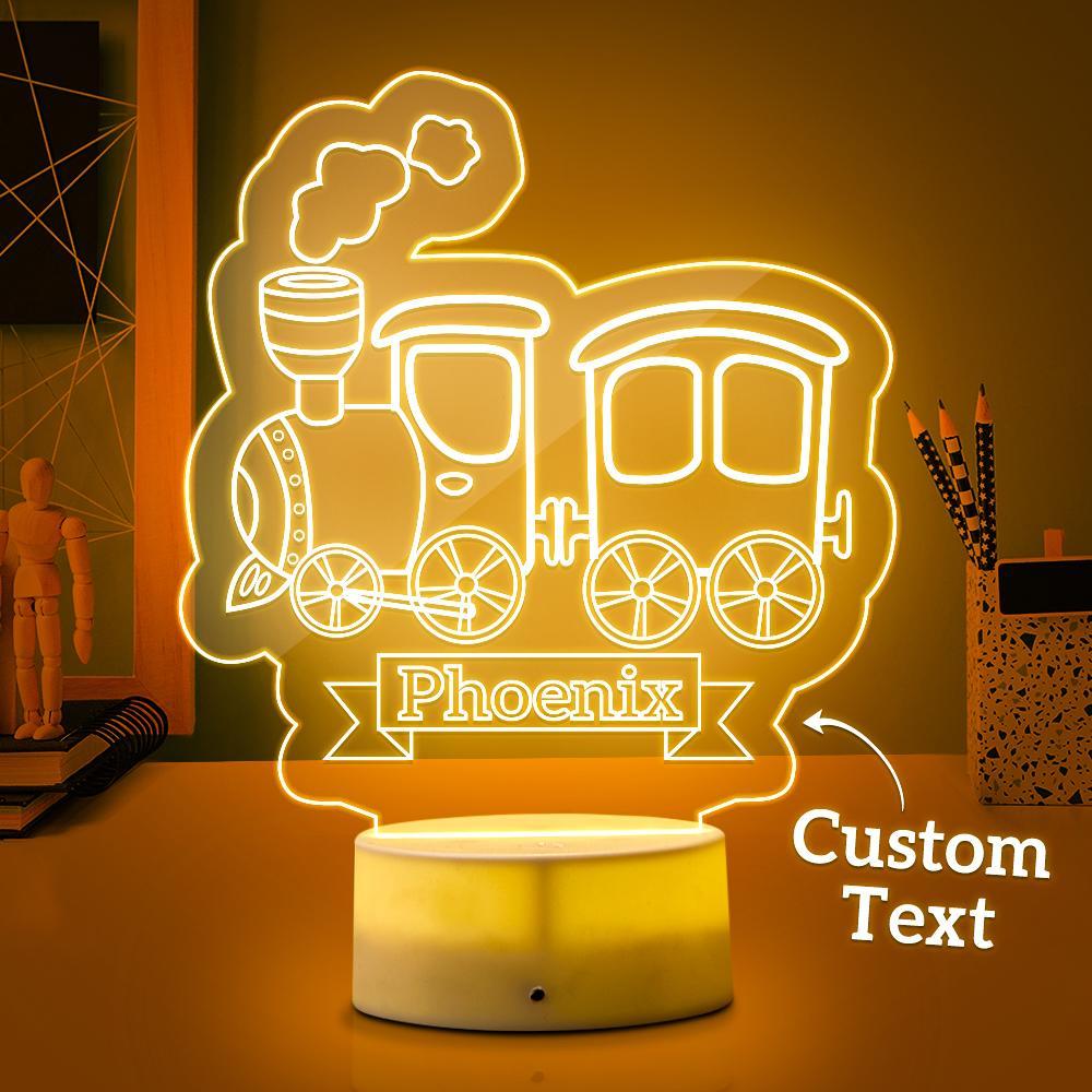 Custom Train LED Light  Kids Bedroom Decor Night Light - soufeelmy