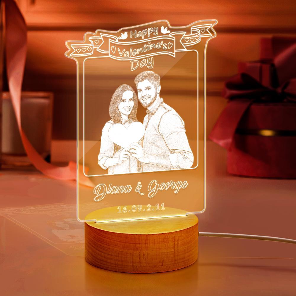 Custom Night Light Valentines Day Gift for Her Personalized Led Light Romantic Gifts - soufeelmy