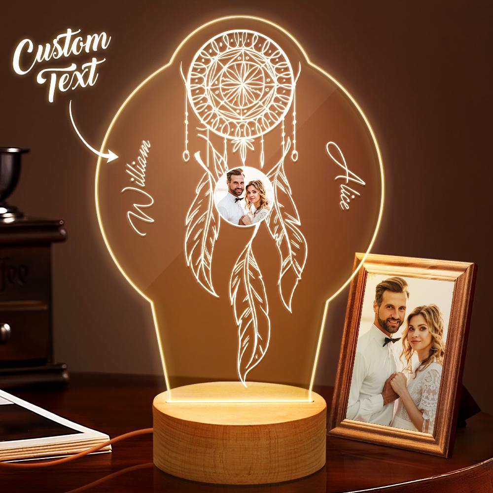 Personalized Dream Catcher Home decor lights Custom Night Light Home Decor - soufeelmy