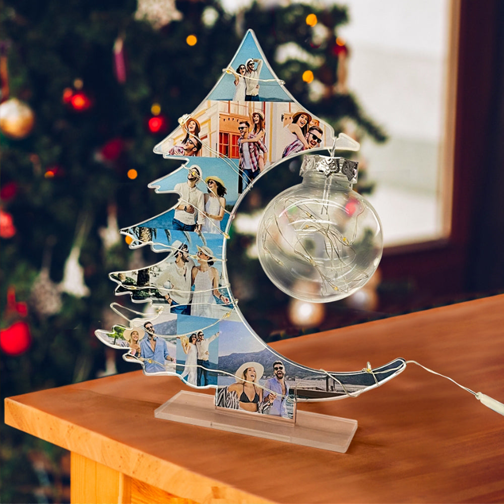 Custom Photo Night Light Personalized Christmas Tree Lamp Home Decor Gift - soufeelmy