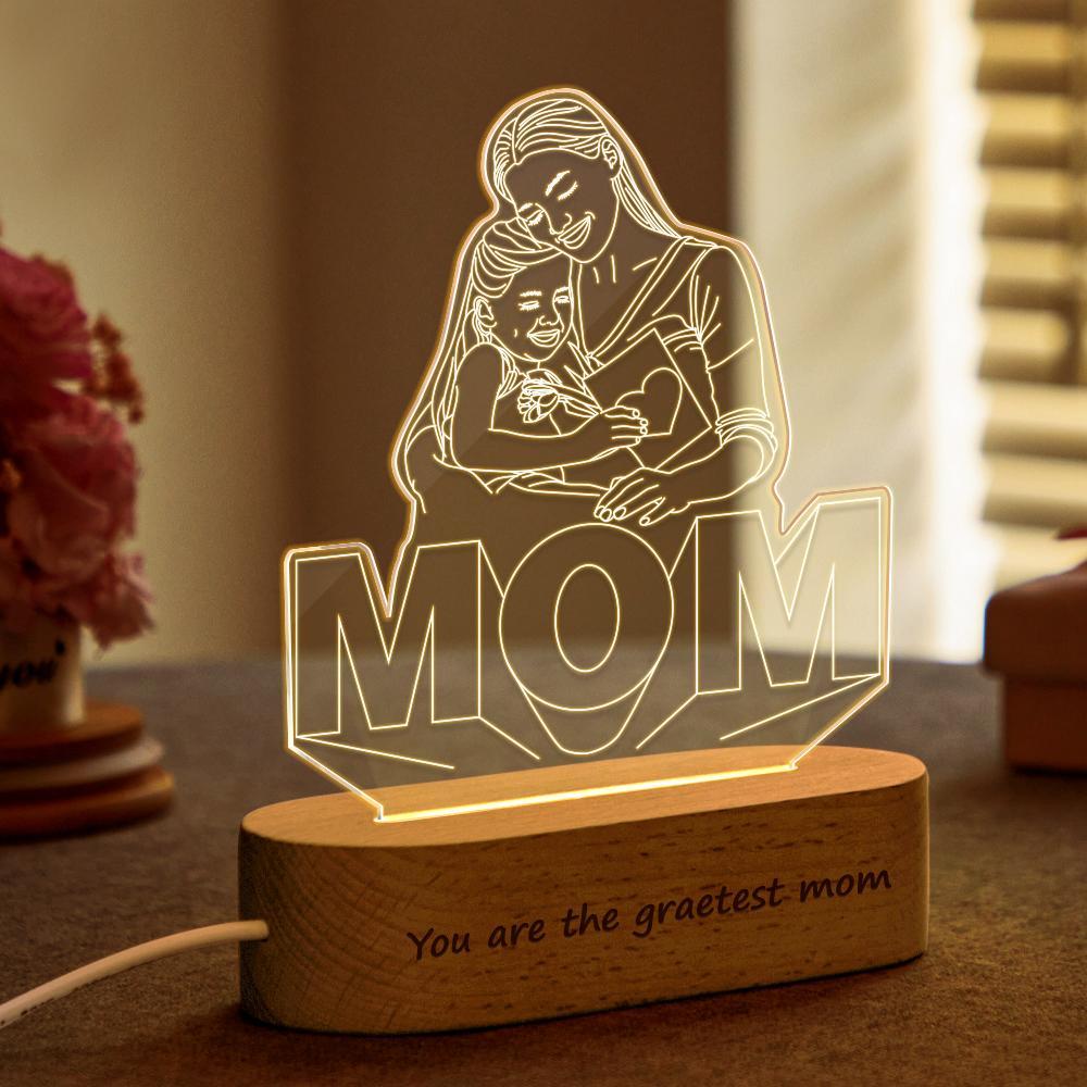 Customizable 3D Photo Lights Mother's Day Gift - soufeelmy