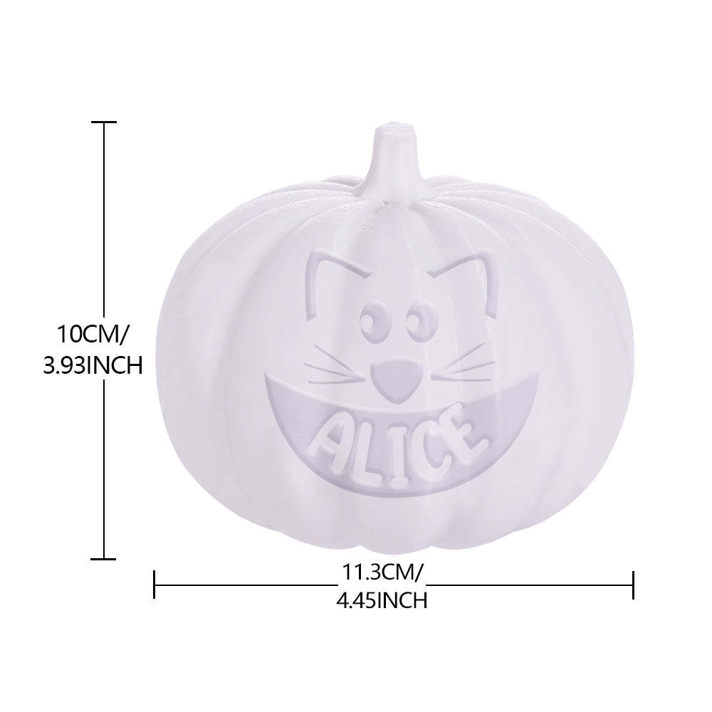 Personalized Halloween Pumpkin Light Custom Cat Light Custom Light Up Jack-o-lantern Halloween Decor - soufeelmy