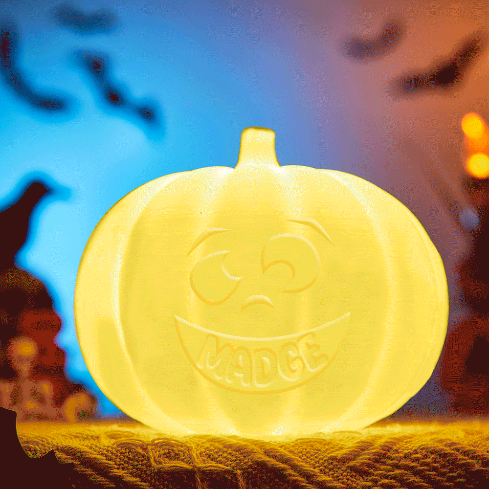 Personalized Halloween Pumpkin Light Custom Crazy Light Custom Light Up Jack-o-lantern Halloween Decor - soufeelmy