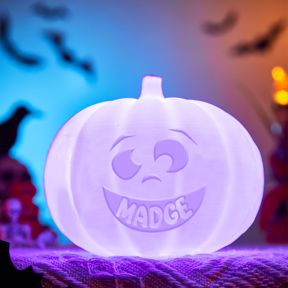 Personalized Halloween Pumpkin Light Custom Crazy Light Custom Light Up Jack-o-lantern Halloween Decor - soufeelmy