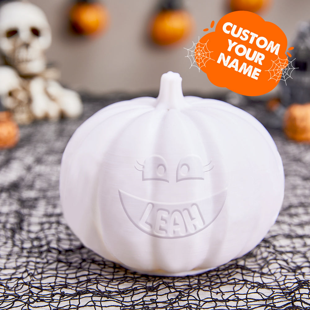 Personalized Halloween Pumpkin Light Custom Lashes Light Custom Light Up Jack-o-lantern Halloween Decor - soufeelmy