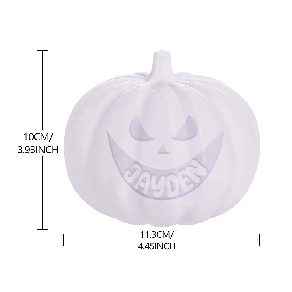 Personalized Halloween Pumpkin Light Custom Scary Light Custom Light Up Jack-o-lantern Halloween Decor - soufeelmy