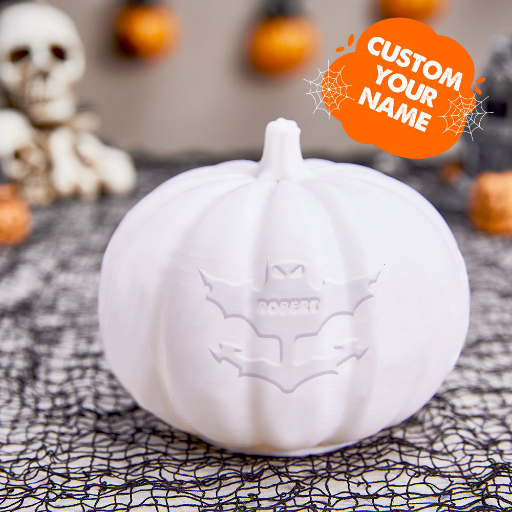 Personalized Halloween Pumpkin Light Custom Bat Light Custom Light Up Jack-o-lantern Halloween Decor - soufeelmy
