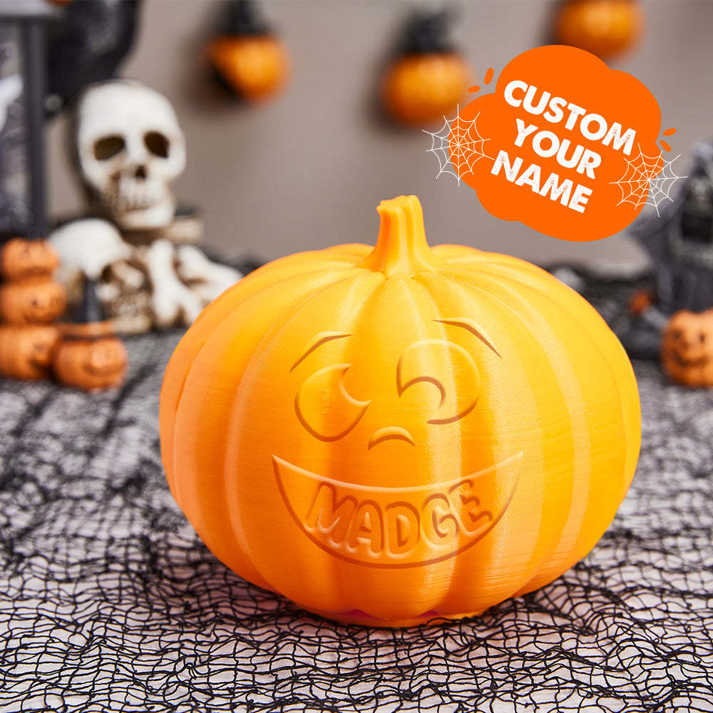 Personalized Halloween Pumpkin Light Custom Crazy Light Custom Light Up Jack-o-lantern Halloween Decor - soufeelmy