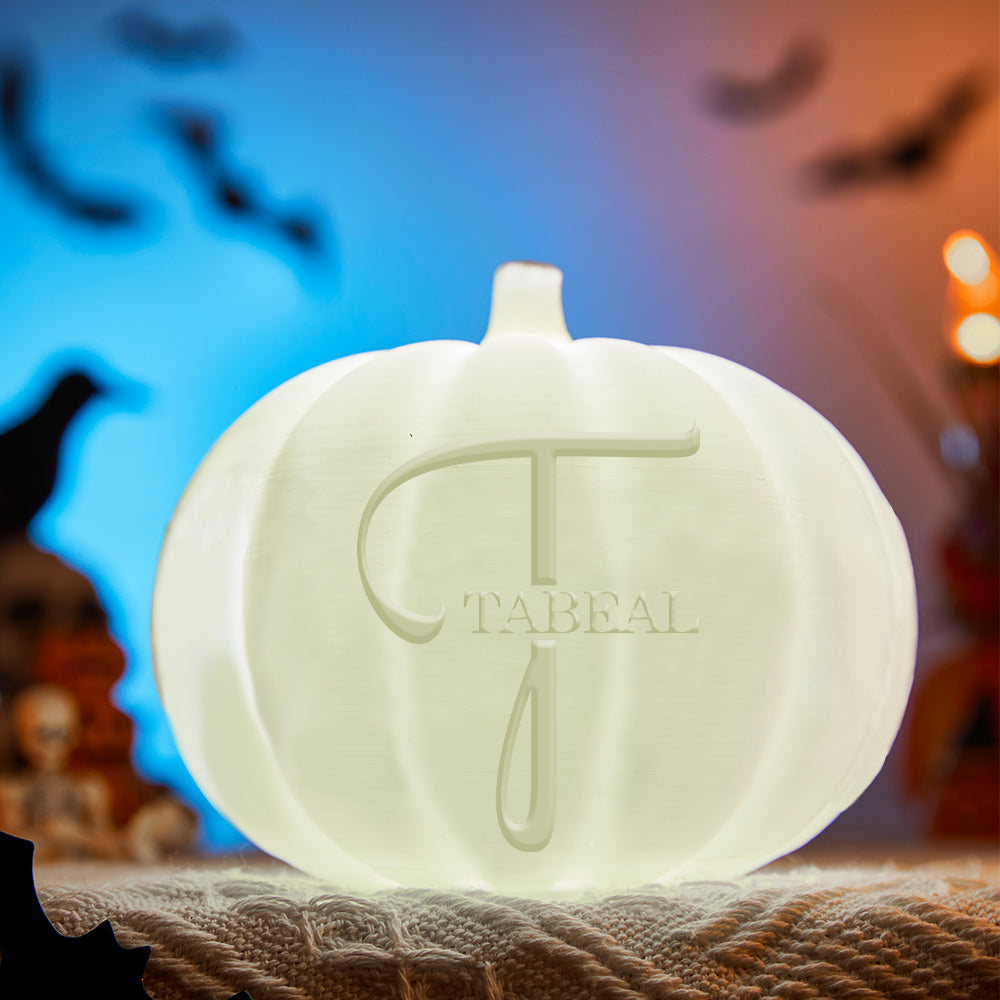 Personalized Halloween Pumpkin Light Custom Name Light Custom Light Up Jack-o-lantern Halloween Decor - T - soufeelmy