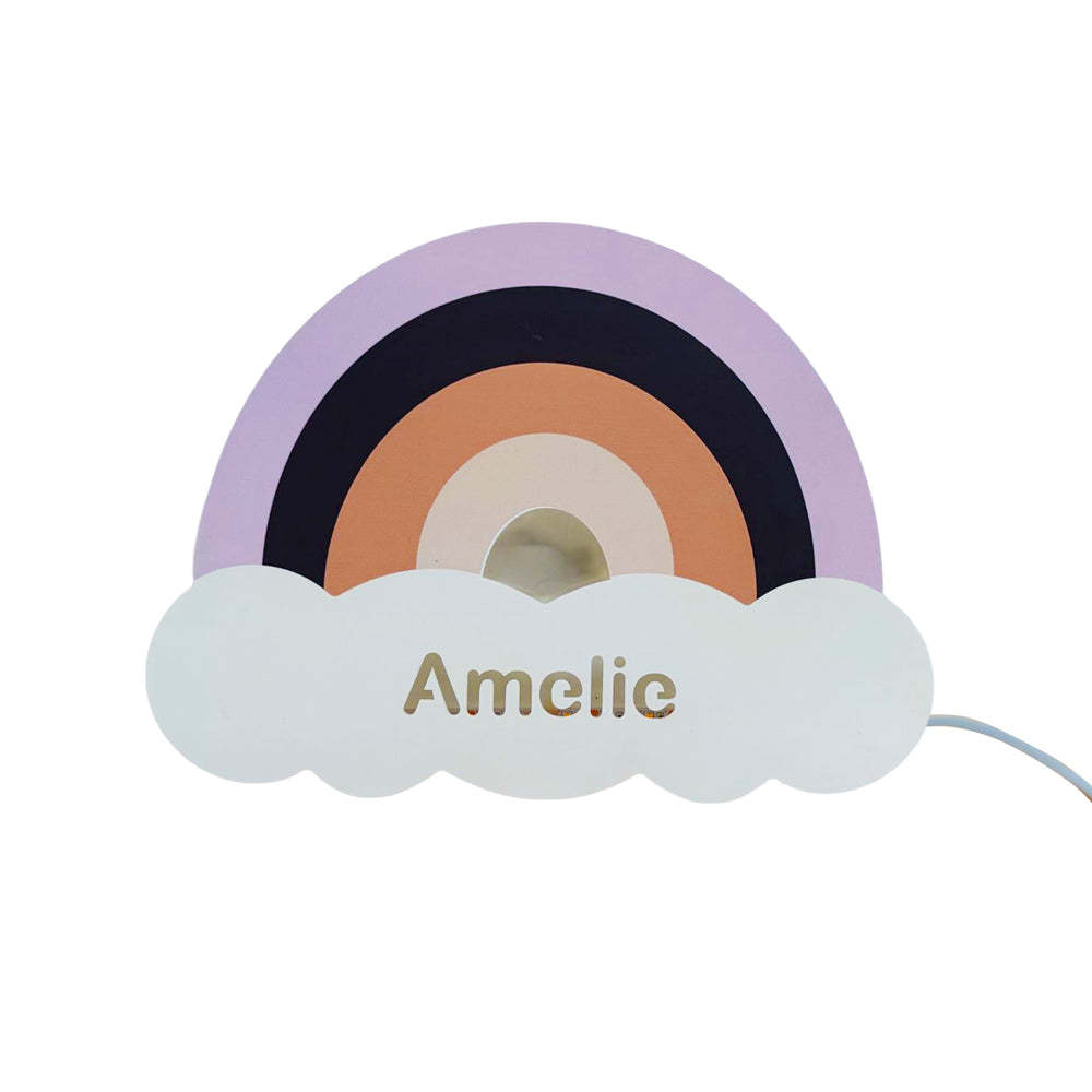 Personalized Name Rainbow Wall Light for Kids Room Birthday Gift for Kids - soufeelmy
