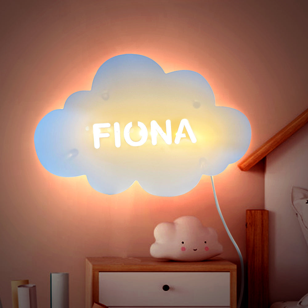 Personalized Name Cloud Wall Light for Kids Room Birthday Gift for Kids - soufeelmy