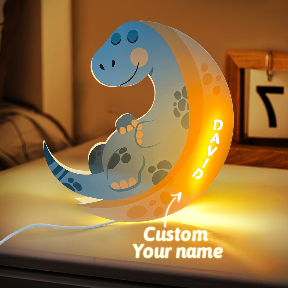 Personalized Name Dinosaur Wall Light for Kids Room Birthday Gift for Kids - soufeelmy