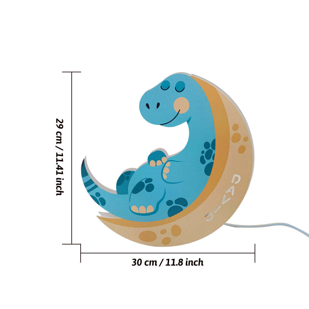 Personalized Name Dinosaur Wall Light for Kids Room Birthday Gift for Kids - soufeelmy