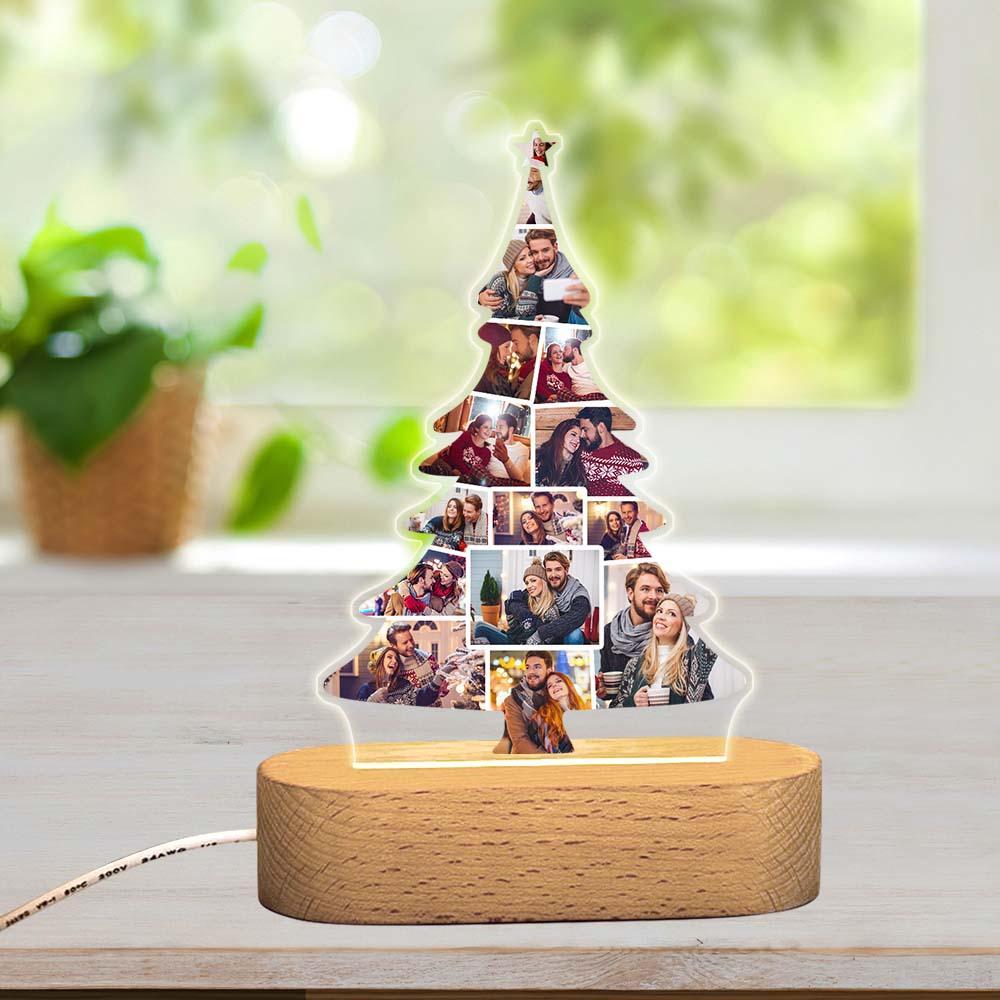 Custom Christmas Tree Photo Lights Personalized Gifts With Pictures Night Light Home Decor Gift For Christmas - soufeelmy