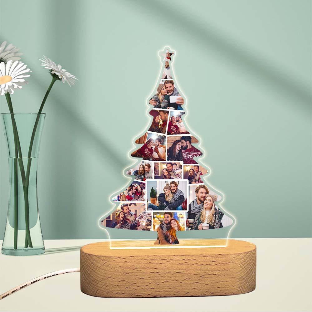 Custom Christmas Tree Photo Lights Personalized Gifts With Pictures Night Light Home Decor Gift For Christmas - soufeelmy