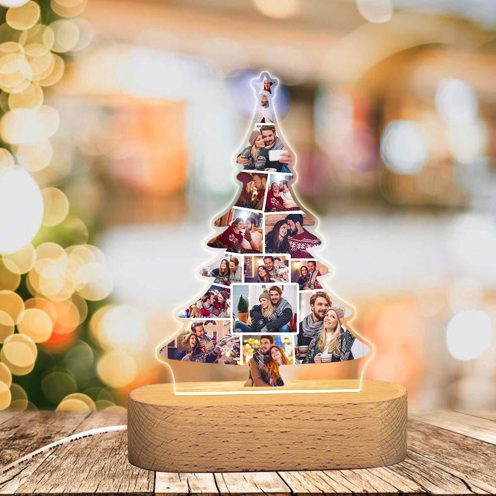 Custom Christmas Tree Photo Lights Personalized Gifts With Pictures Night Light Home Decor Gift For Christmas - soufeelmy