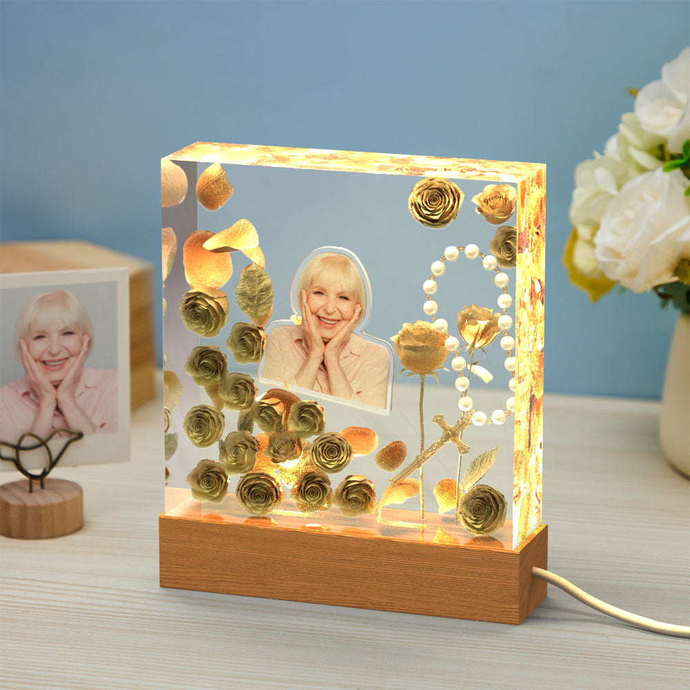 Custom Photo Night Light Square Home Memorial Gifts - soufeelmy