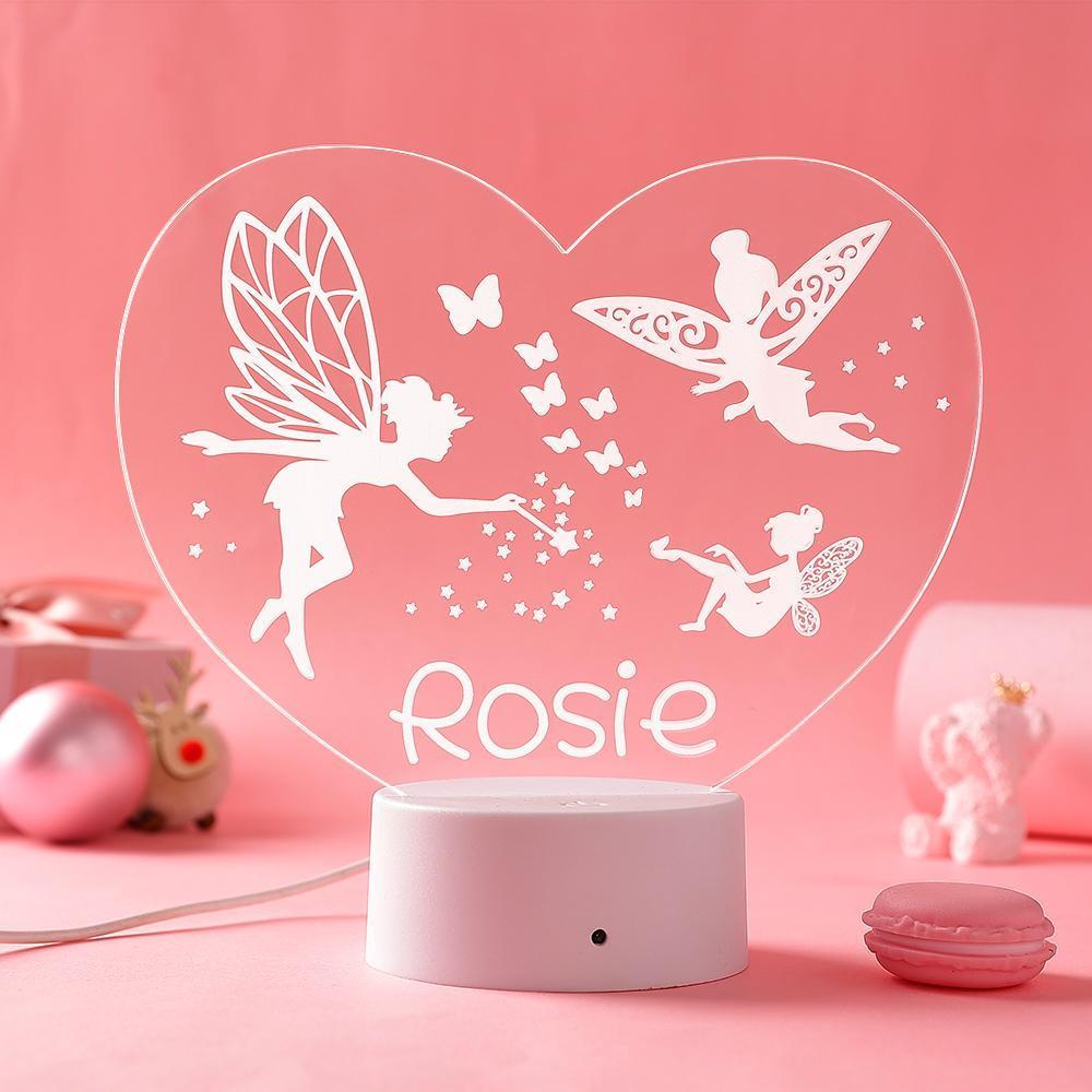 Personalized Fairy Night Light Child Lamp Girl Birthday Gift Children's 7 Colour Night Light Remote Control Lamp