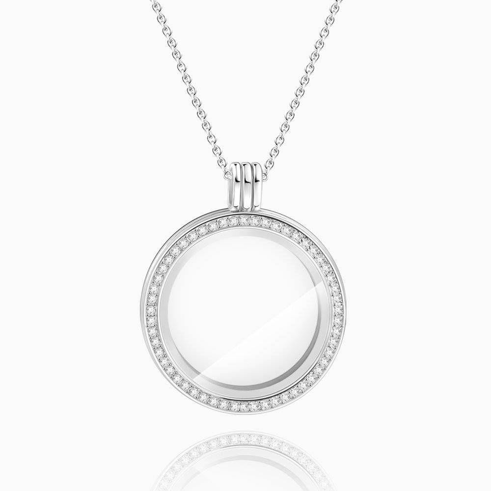 Circle - Small  Locket Necklace Silver