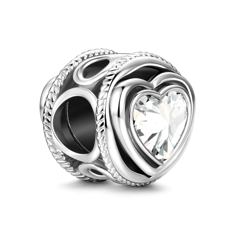 Swarovski Crystal Infinity Love Charm Silver - 