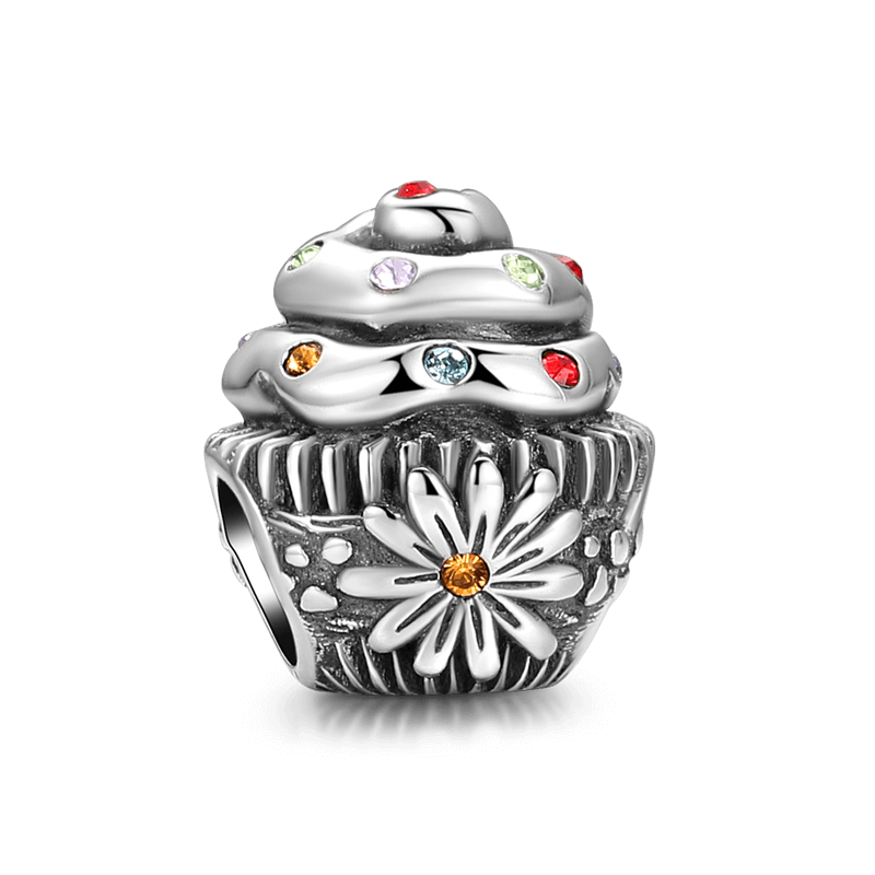 Cupcake Charm Silver - soufeelus
