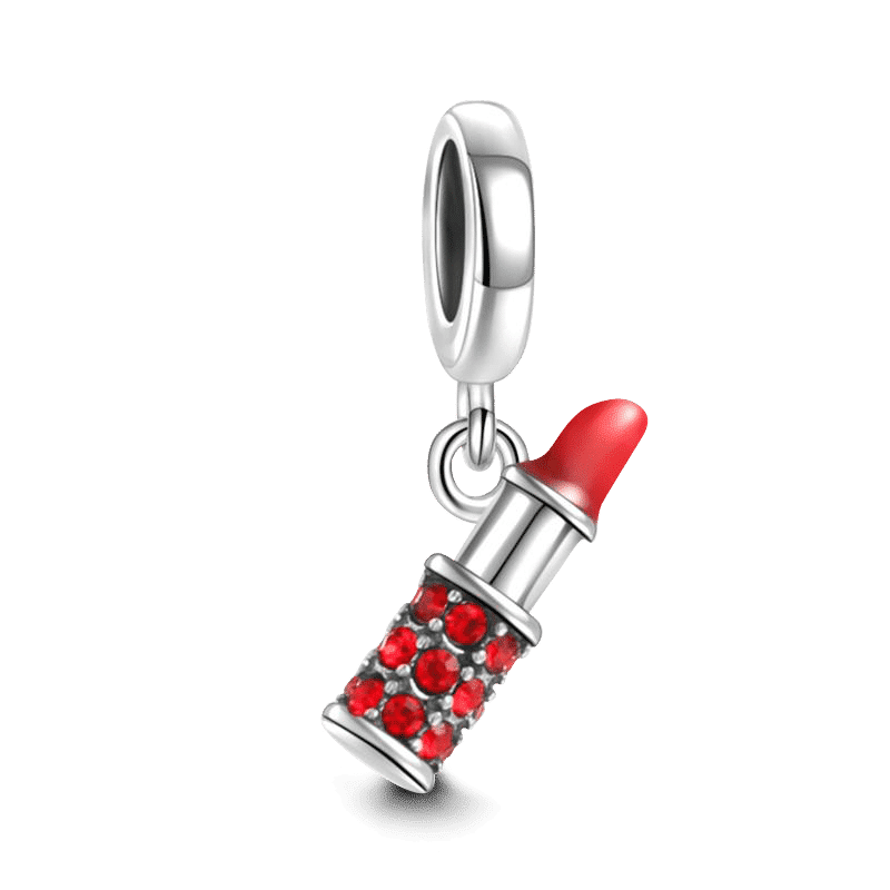 Lipstick Dangle Charm Silver - 
