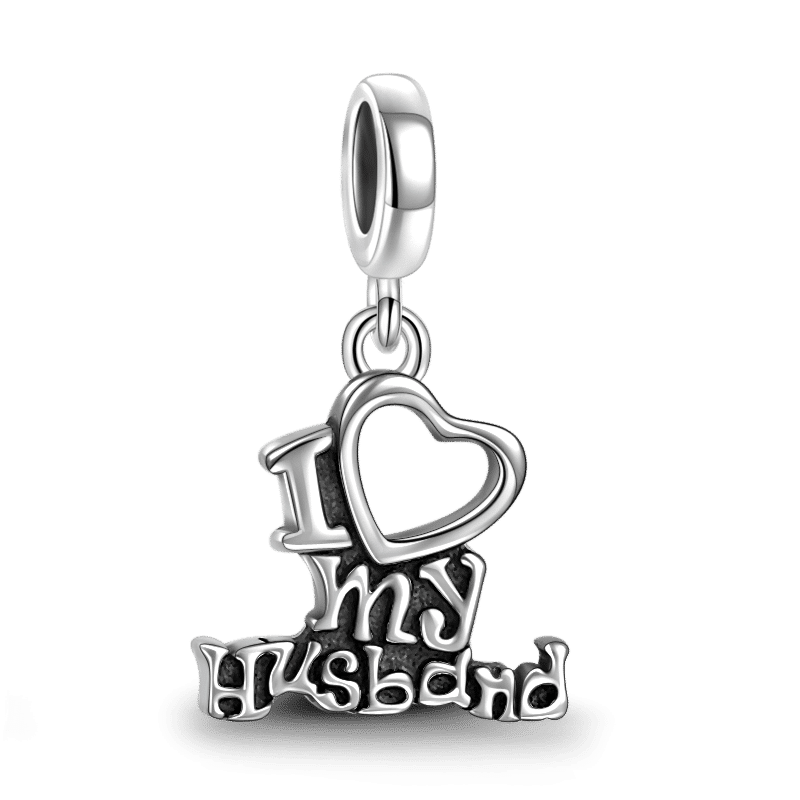 I Love My Husband Dangle Charm Silver - soufeelus