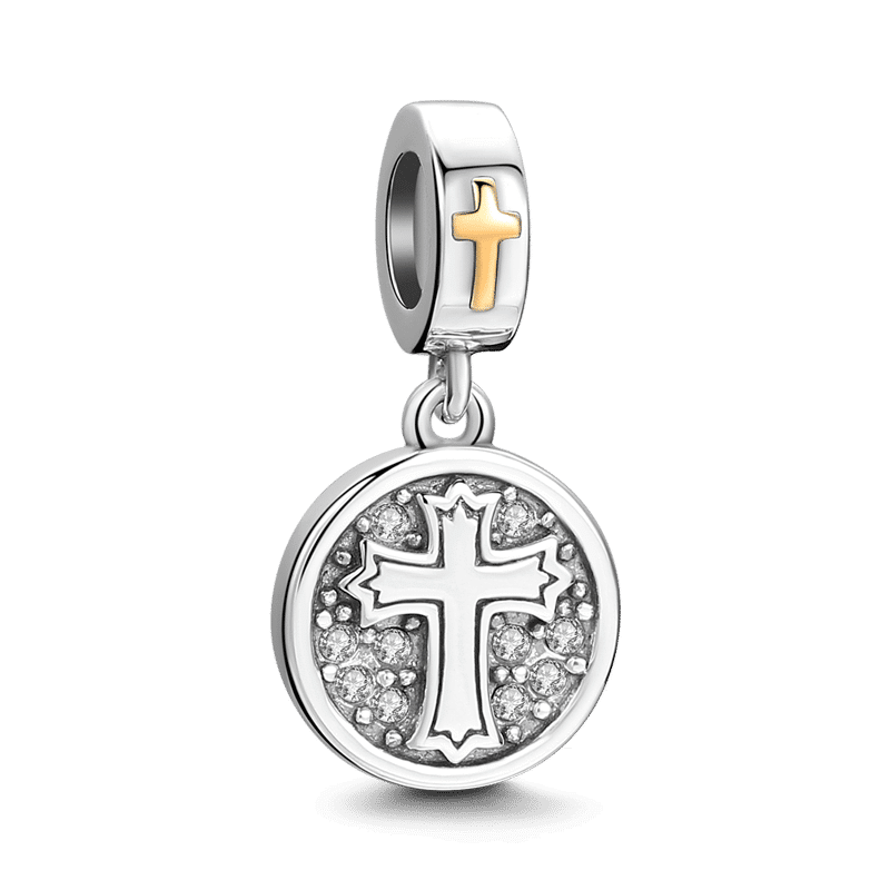 With God All Things are Possible Charm 14k Gold Plated Silver - soufeelus